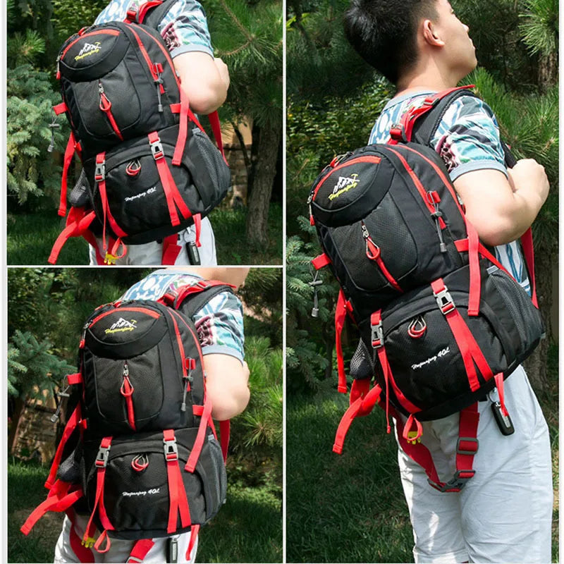 Outdoor Hiking Backpack 40L50L 60L Large Capacity Waterproof  Rucksack Men Women Camping Travel Riding Climbing Sports Bag