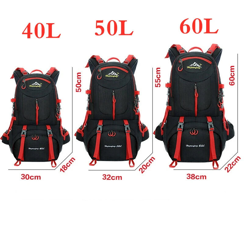 Outdoor Hiking Backpack 40L50L 60L Large Capacity Waterproof  Rucksack Men Women Camping Travel Riding Climbing Sports Bag