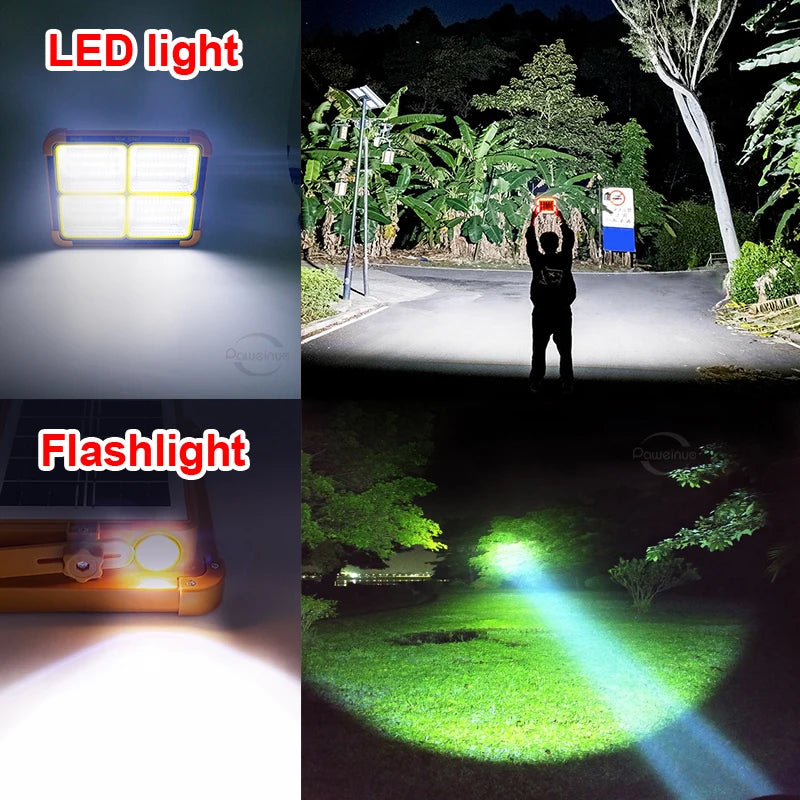 Lampe Solaire LED 528 Ultra Puissante + Chargeur
