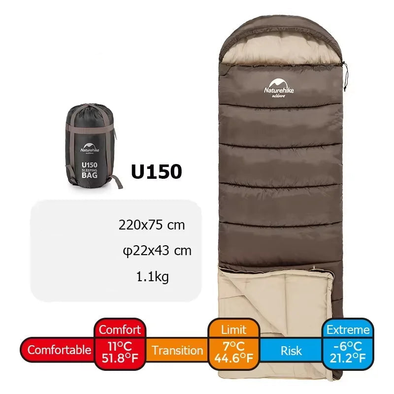 Sac de couchage de camping hiver ultralight Outdoor Perf, léger et isolant, idéal pour les aventures en plein air en saison froide.