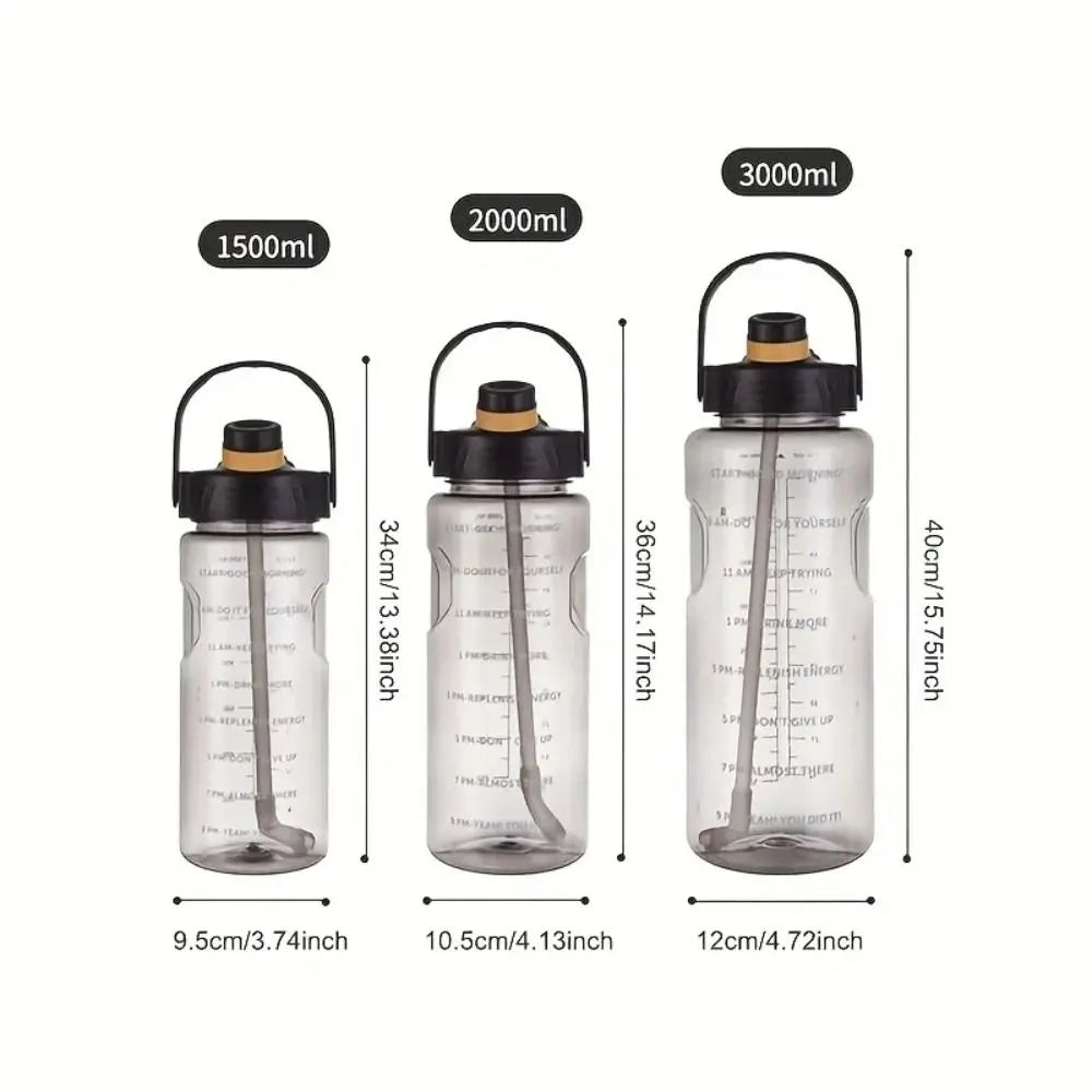 Gourde de Sport Ultralégère 1,5L / 2L / 3L avec graduations