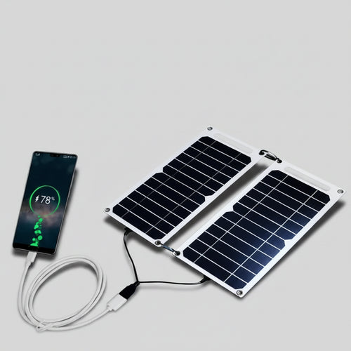 Chargeur Solaire Portable 35W – USB Étanche & Pliable