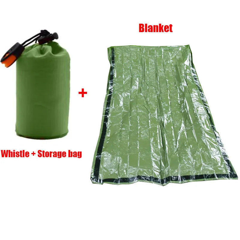 Couverture de survie avec sifflet intégré
