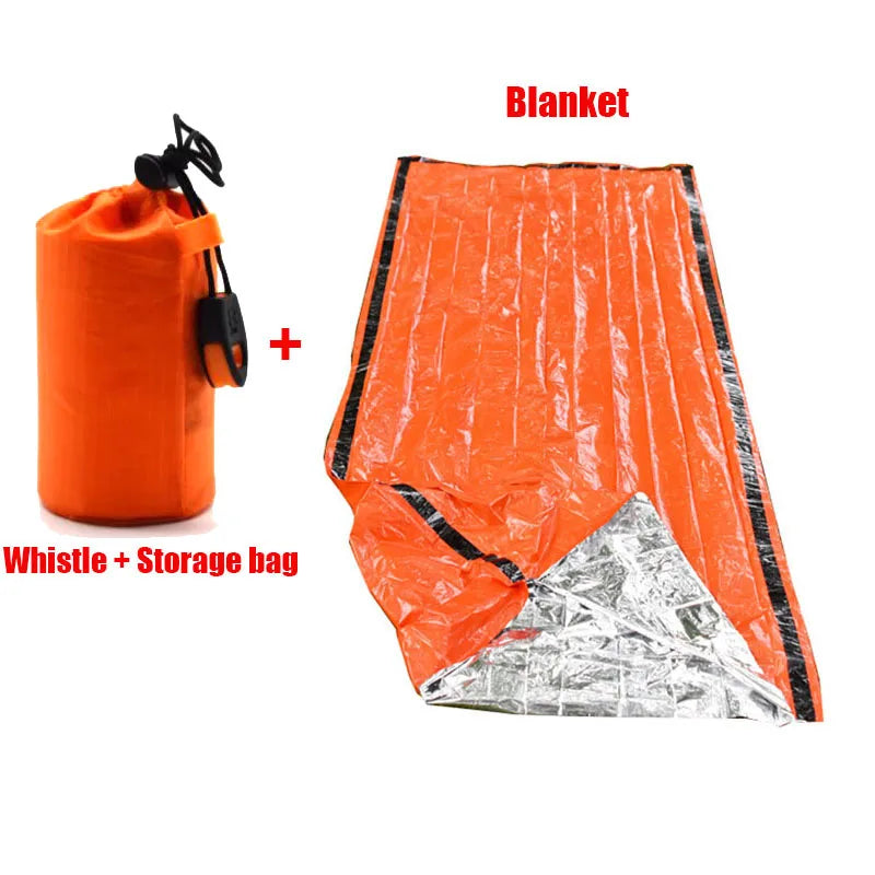 Couverture de survie avec sifflet intégré