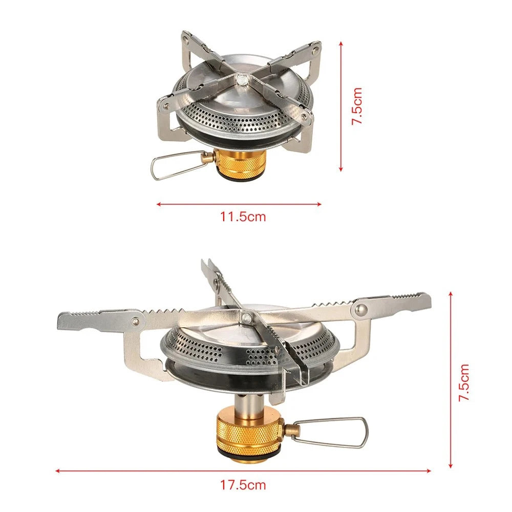 Réchaud à gaz de camping ultraléger Outdoor Perf avec brûleur compact et portable pour les activités en plein air.